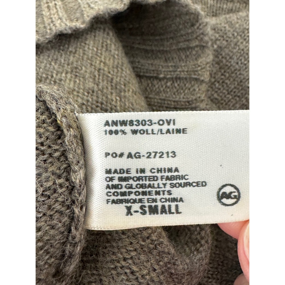 Alexa Chung for AG Mockneck Wool Sweater Women's XS Brown/Gray - Picture 7 of 10
